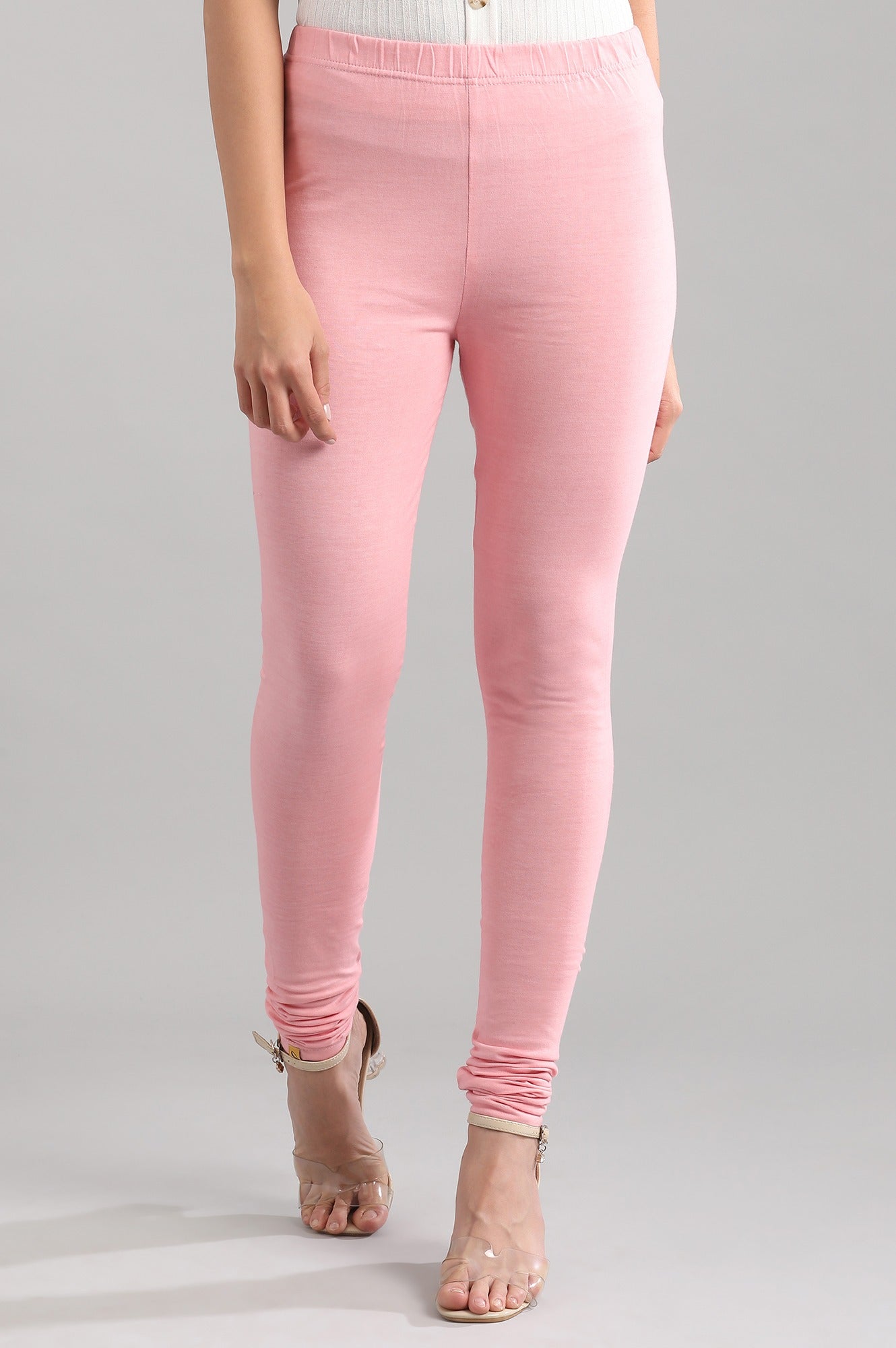 Baby Pink Solid Churidar