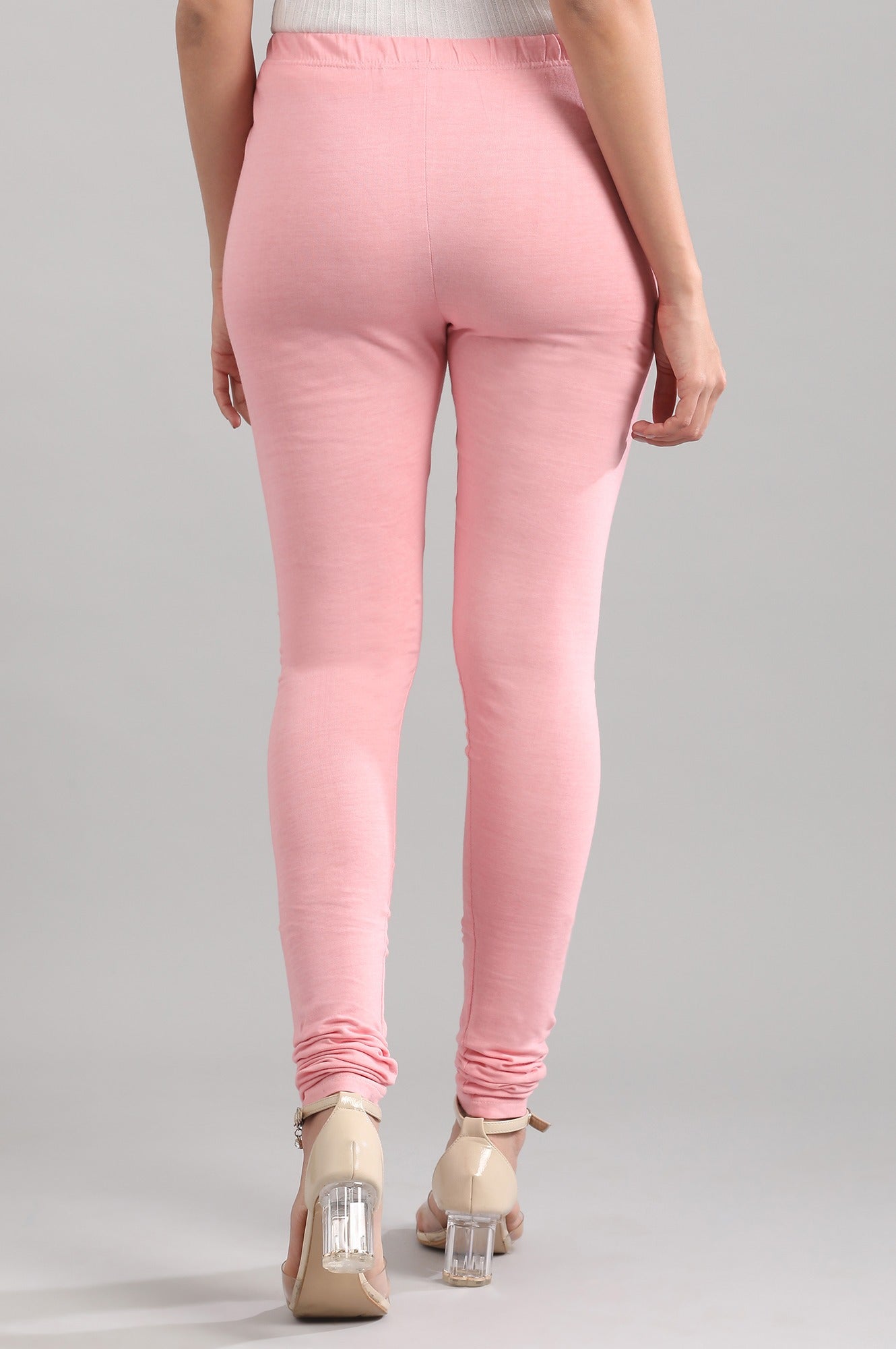 Baby Pink Solid Churidar