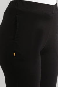 Black Solid Pants