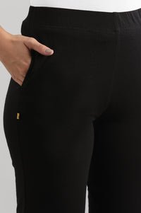 Black Solid Pants