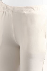 Off-White Solid Pants