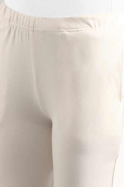 Off-White Solid Pants