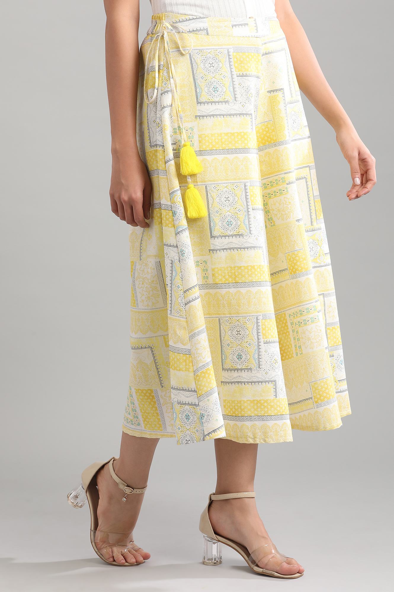 Yellow Printed Culottes