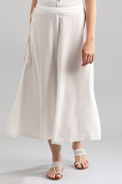 White Solid Culottes