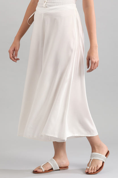 White Solid Culottes