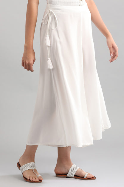 White Solid Culottes