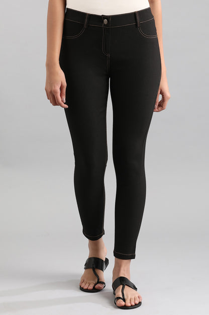 Black Yarn-dyed Trousers