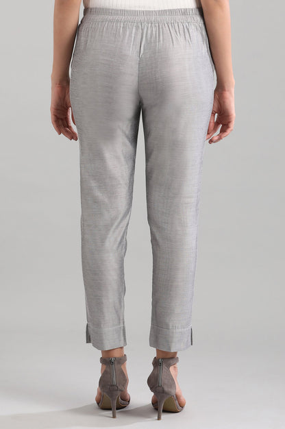 Silver Yarn-dyed Trousers