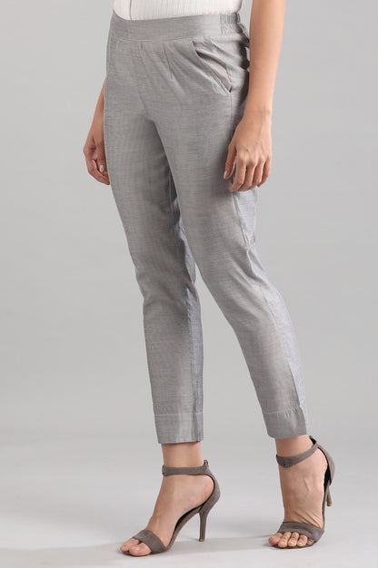 Silver Yarn-dyed Trousers