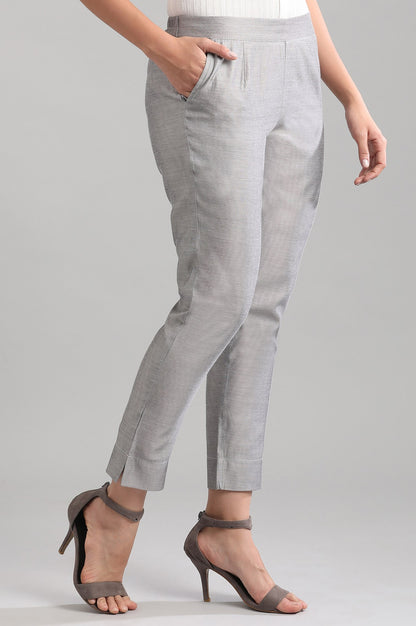 Silver Yarn-dyed Trousers