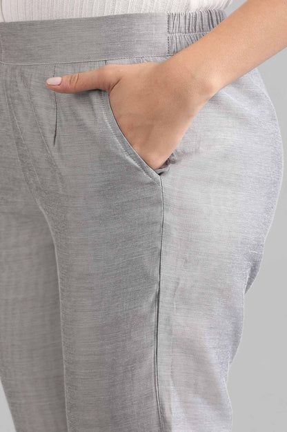 Silver Yarn-dyed Trousers