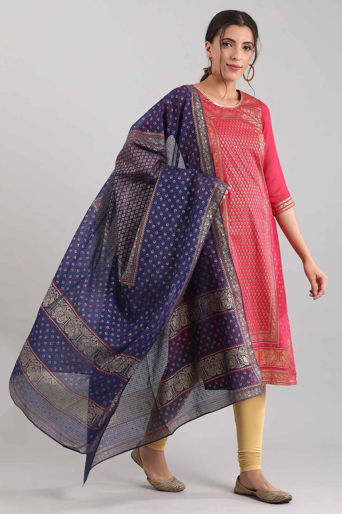 Blue Printed Dupatta