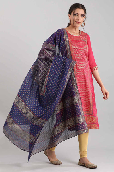 Blue Printed Dupatta