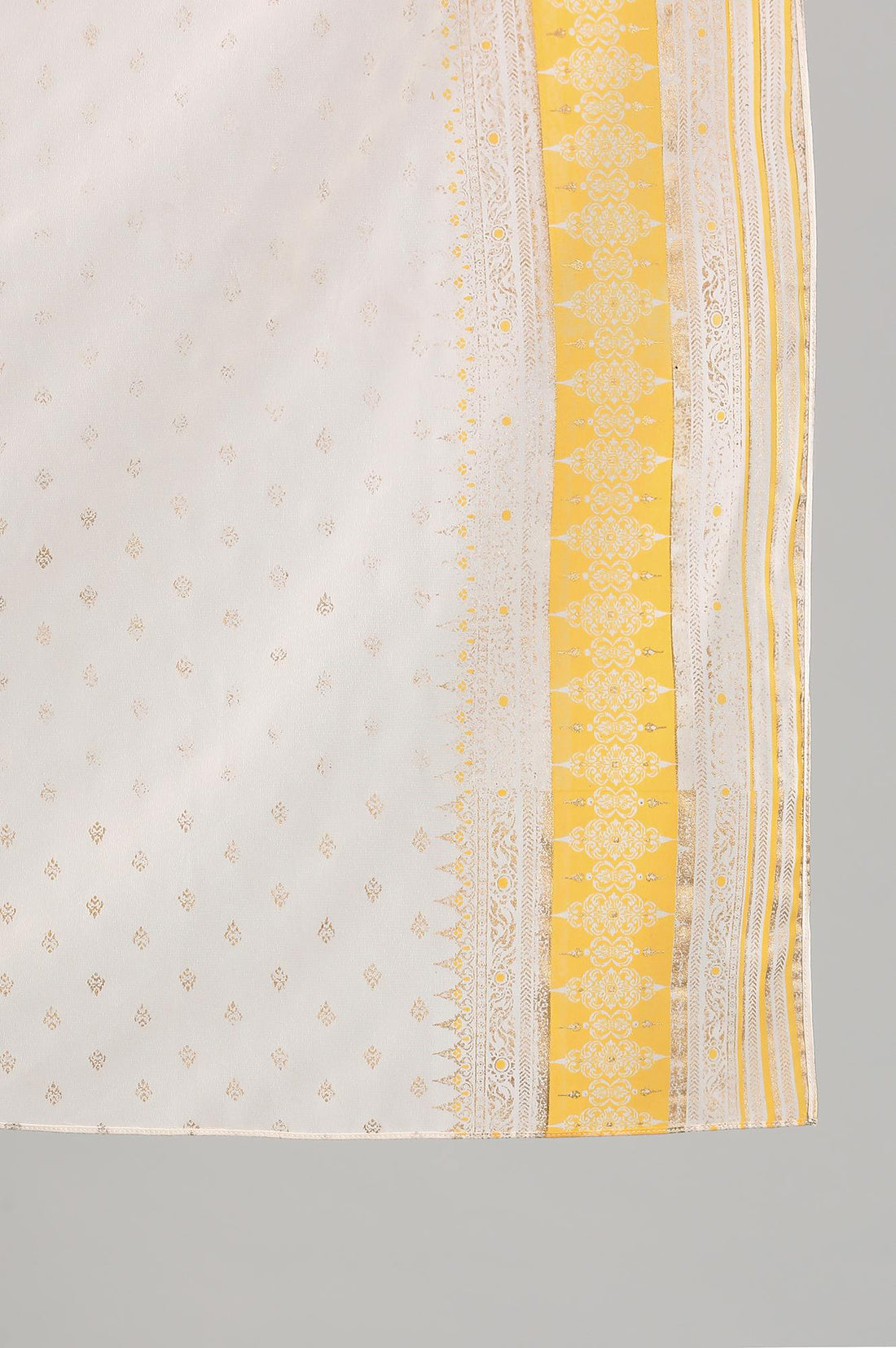 Yellow Printed Dupatta
