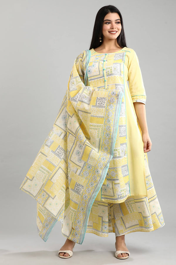 Yellow Printed Dupatta