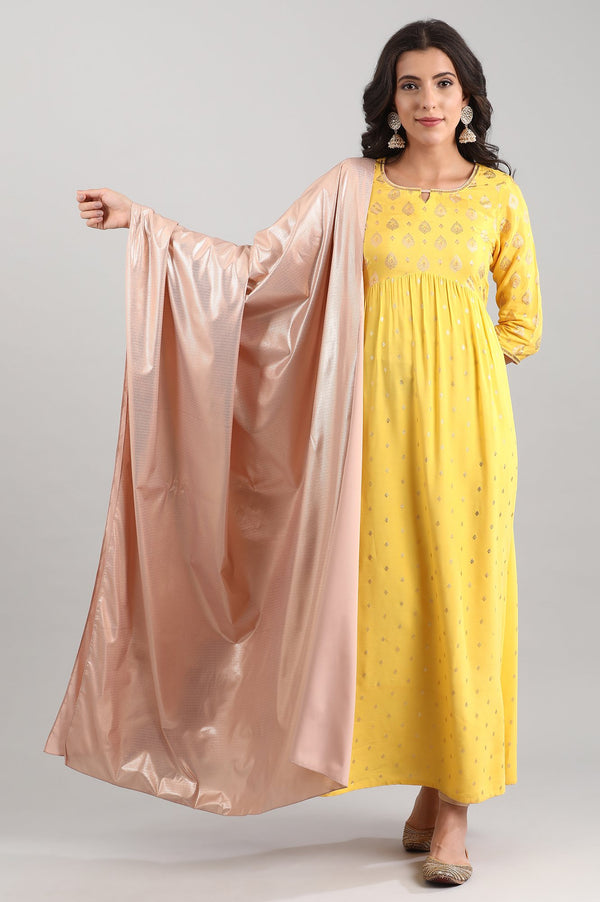 Rose Gold Shimmery Dupatta