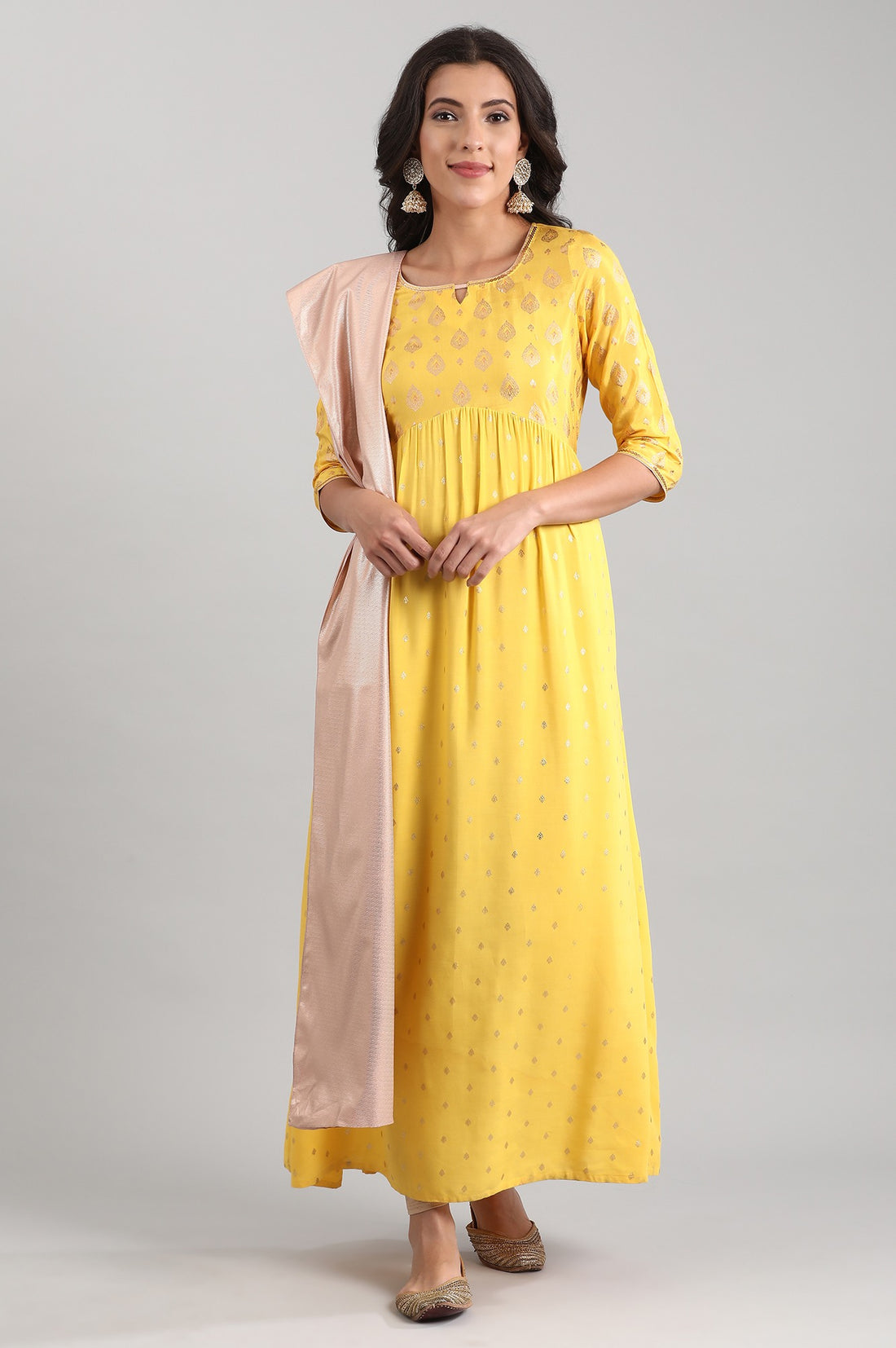 Rose Gold Shimmery Dupatta