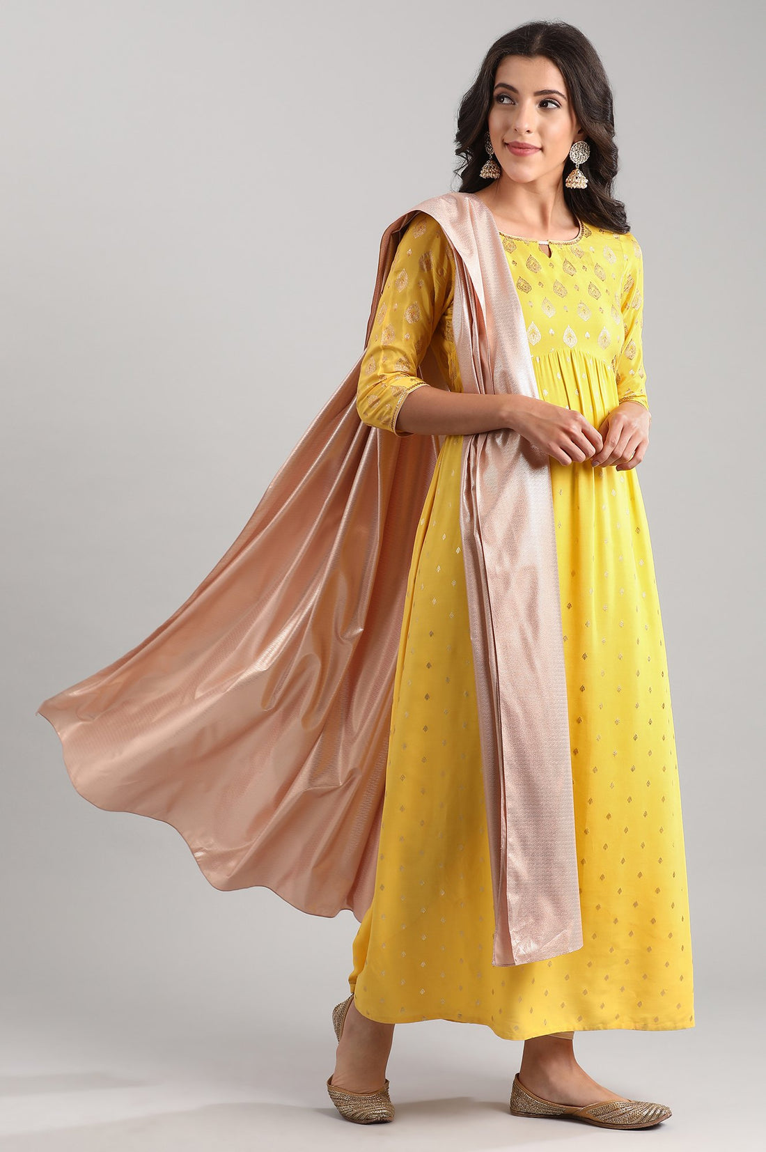 Rose Gold Shimmery Dupatta