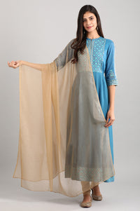 Peach-Coloured Shimmer Dupatta