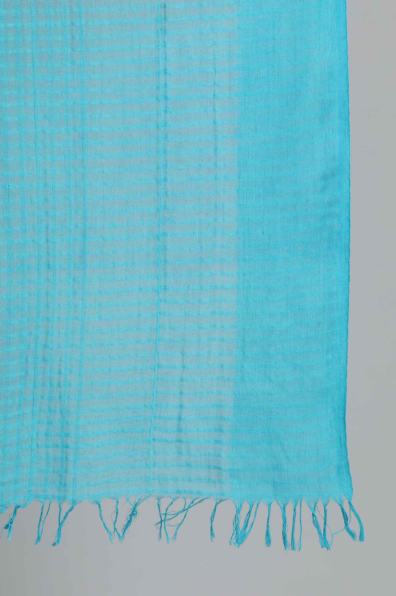 Blue Yarn-dyed Dupatta