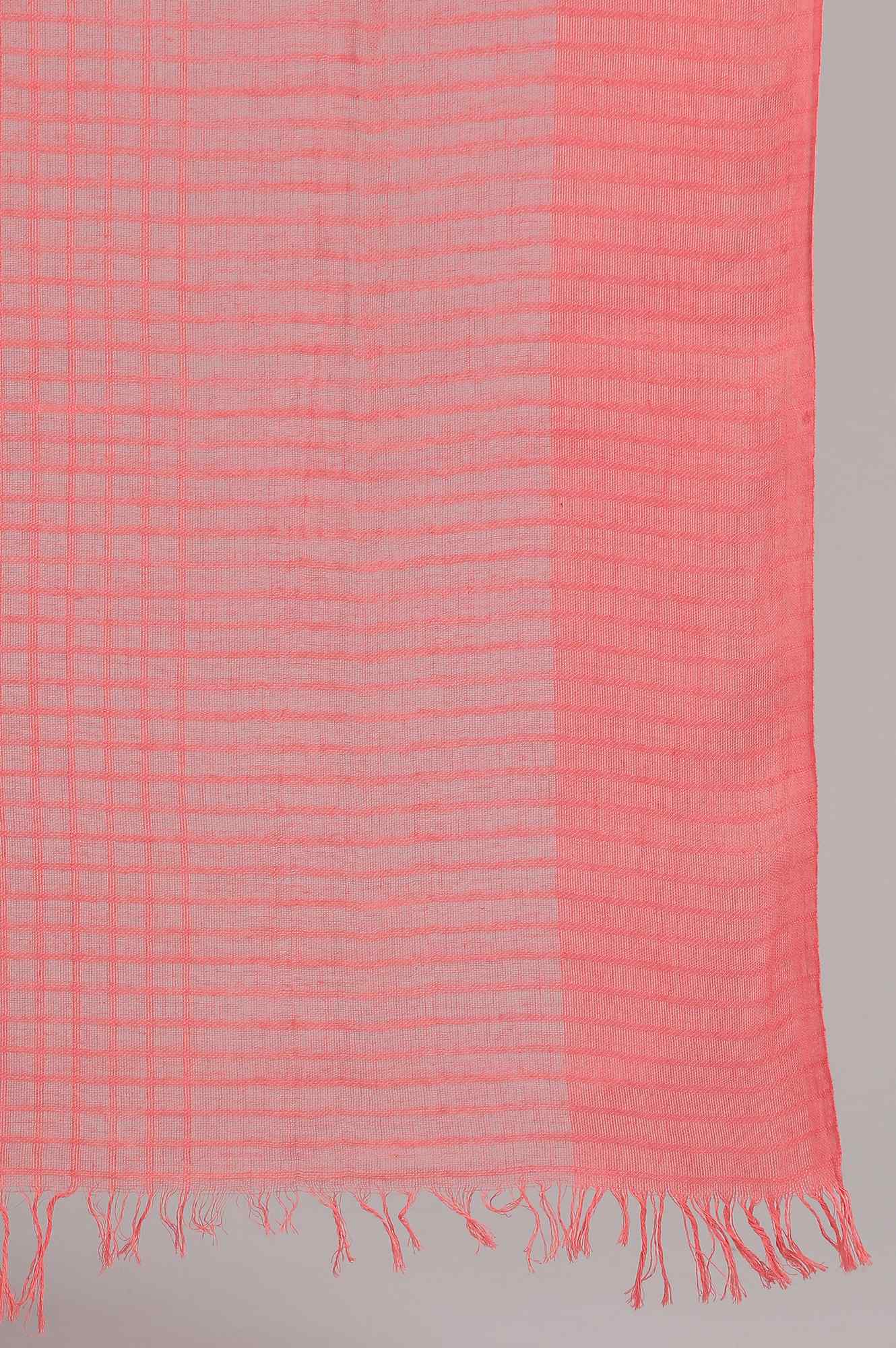 Dark Orange Yarn-dyed Dupatta