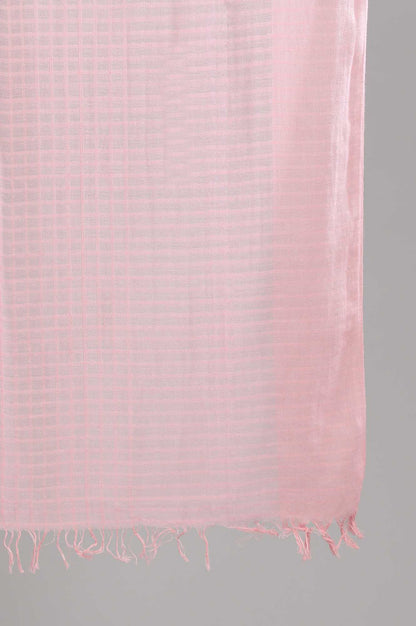 Pink Yarn-dyed Dupatta