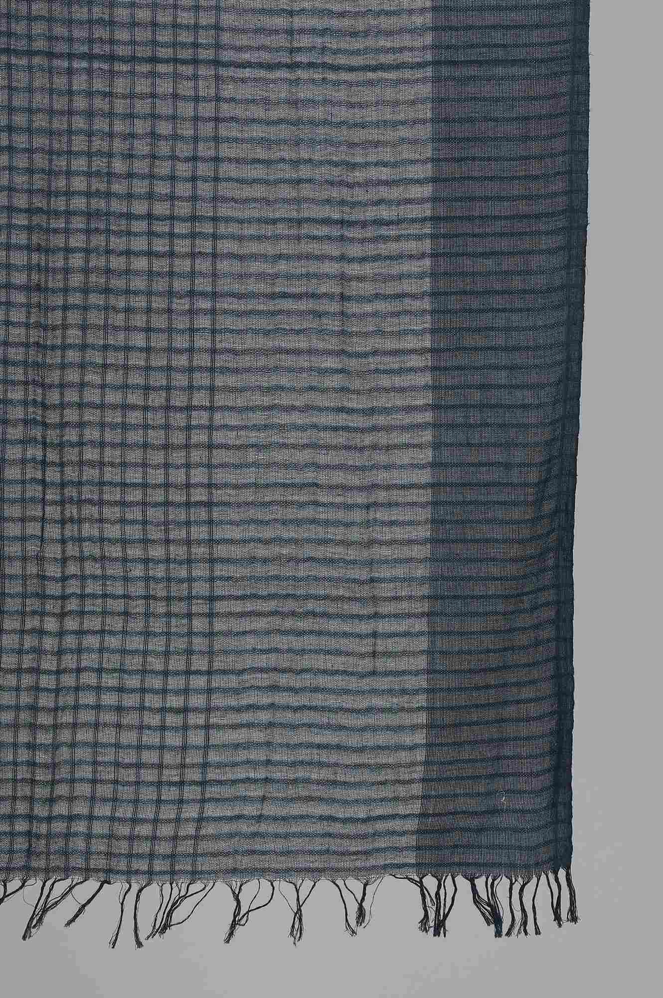 Blue Yarn-dyed Dupatta