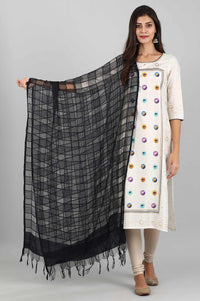 Blue Yarn-dyed Dupatta