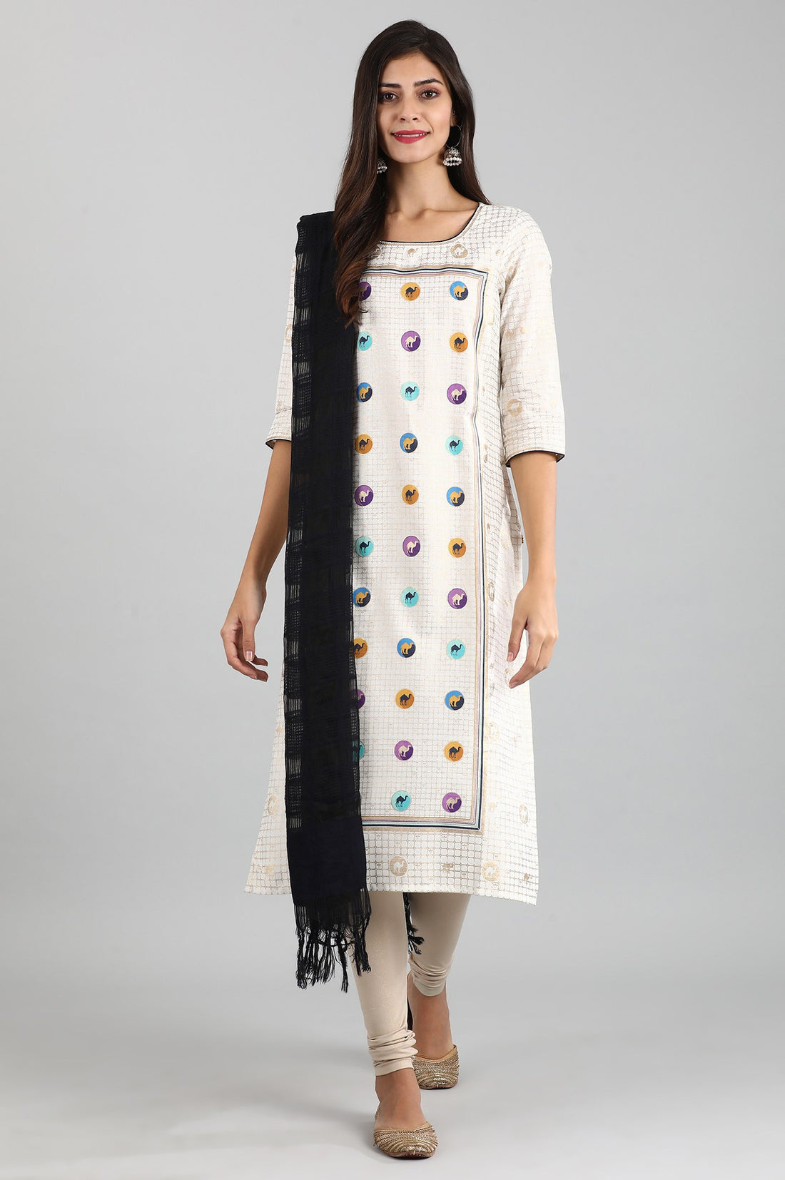 Blue Yarn-dyed Dupatta