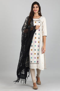 Blue Yarn-dyed Dupatta