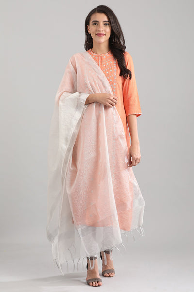 Silver Yarn-dyed Dupatta