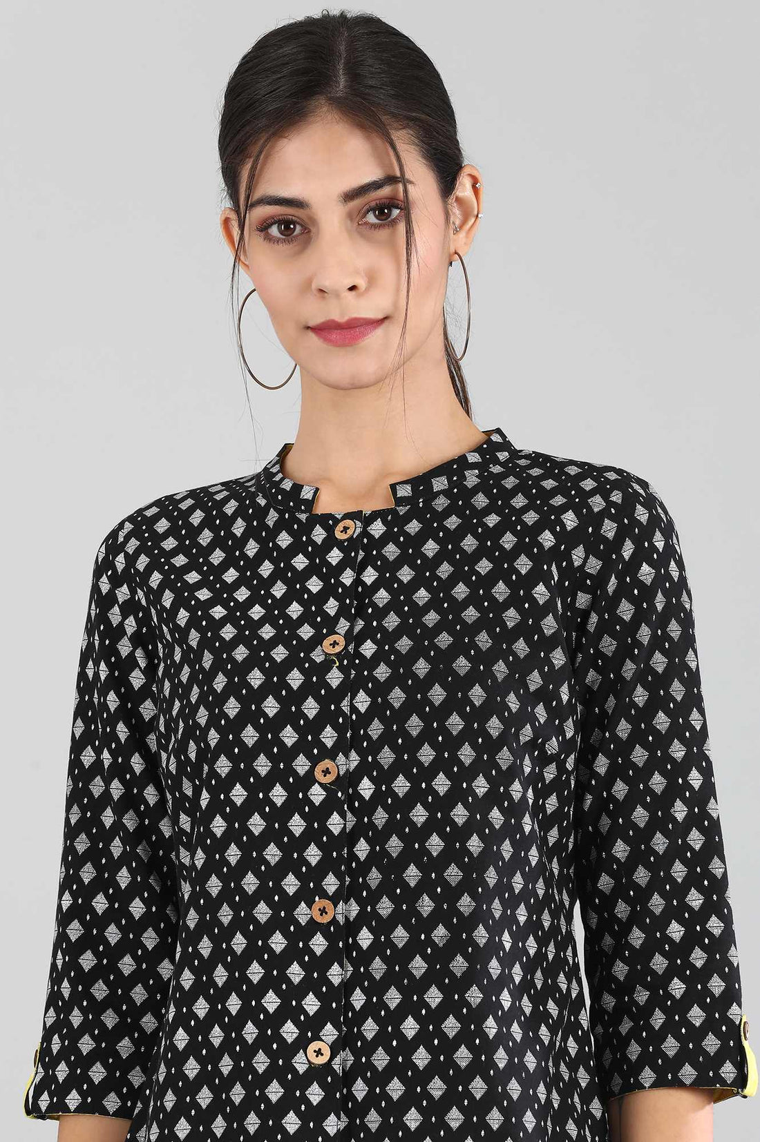 White A-line Printed Dress