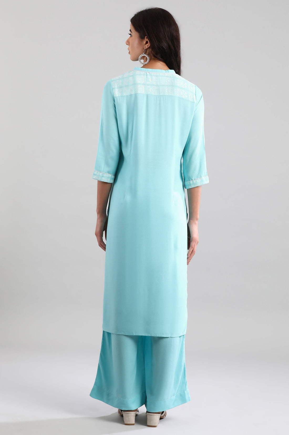 Light Blue kurta- Palazzo Pants Set