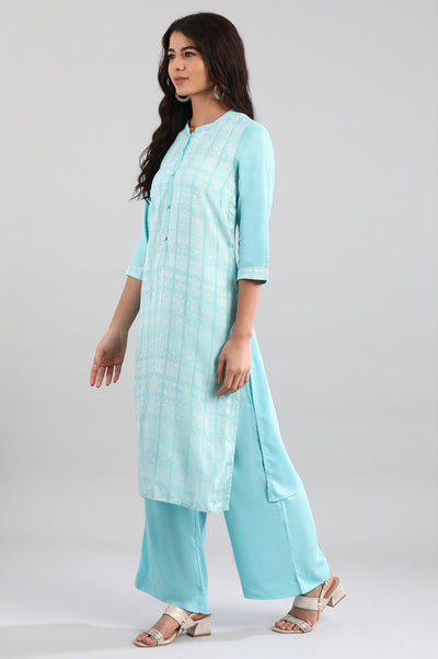 Light Blue kurta- Palazzo Pants Set