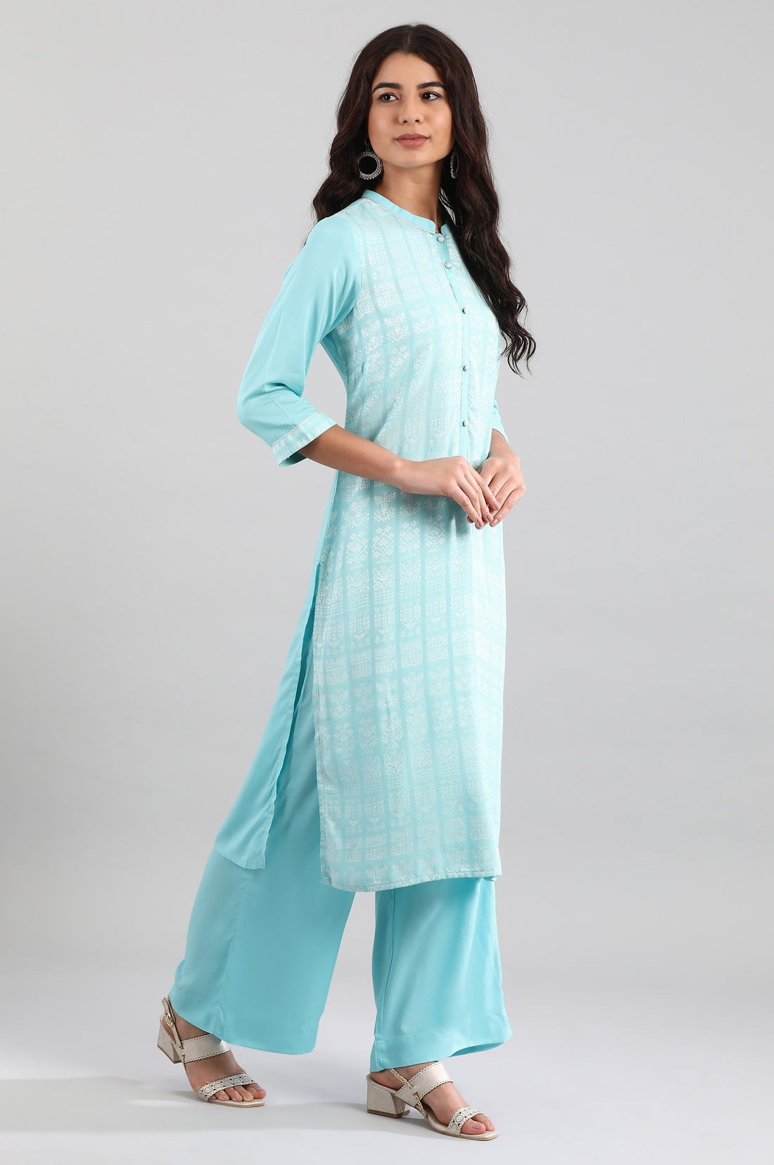 Light Blue kurta- Palazzo Pants Set