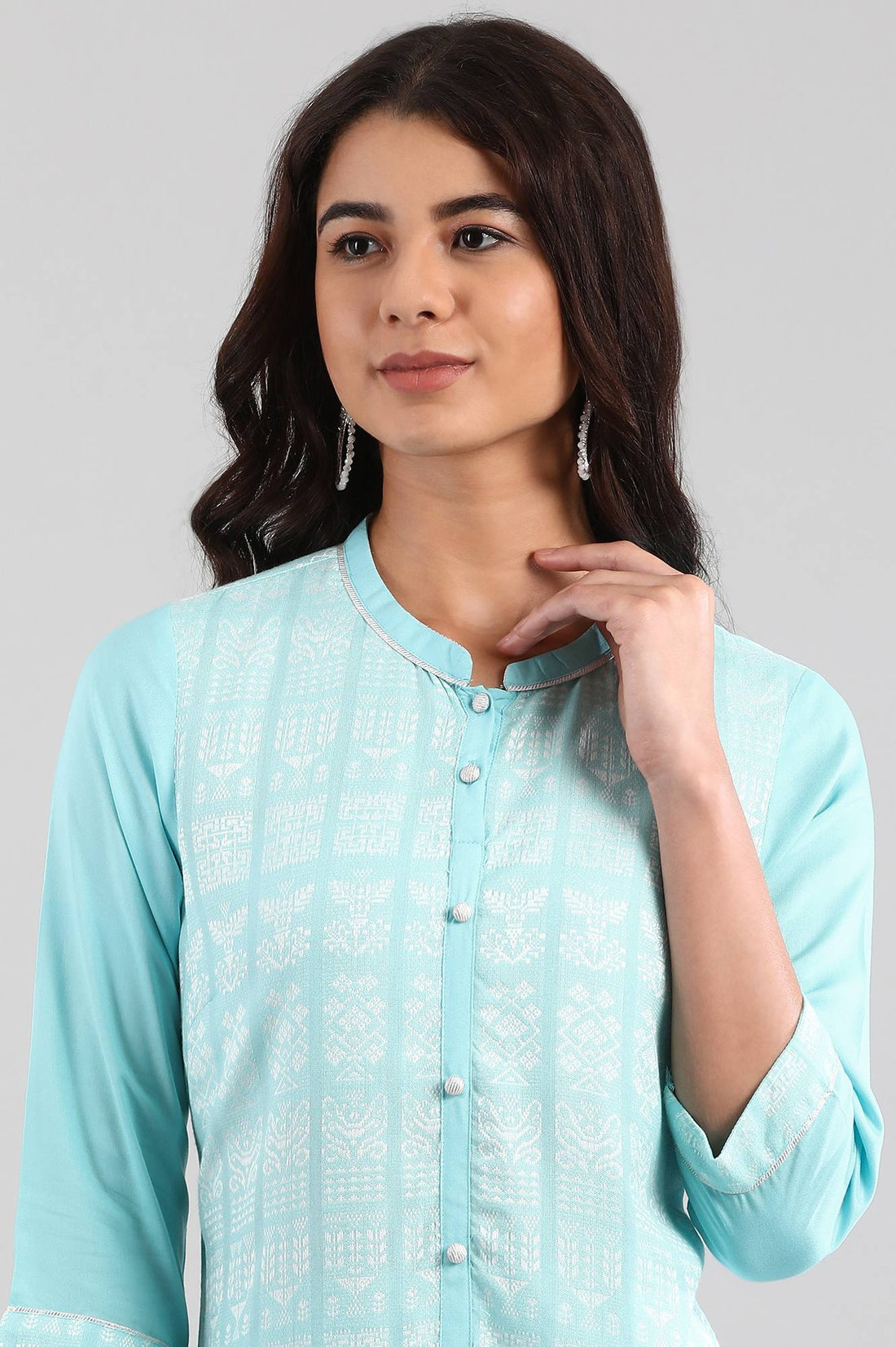 Light Blue kurta- Palazzo Pants Set
