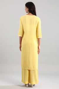 Yellow kurta- Palazzo Pants Set
