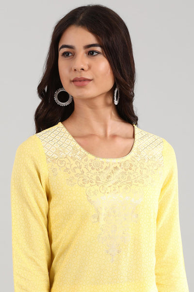Yellow kurta- Palazzo Pants Set