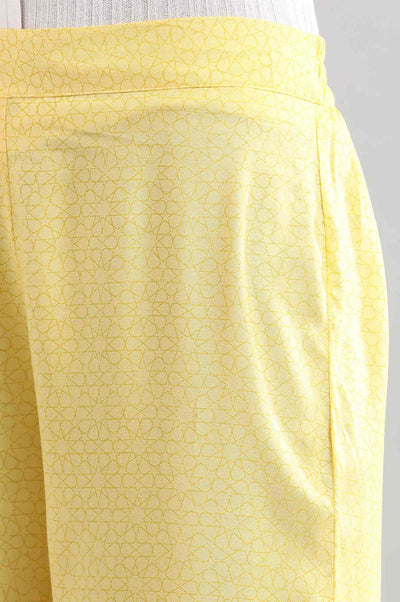 Yellow kurta- Palazzo Pants Set