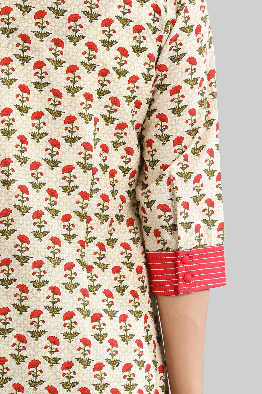 Natural Printed kurta- Parallel Pants Set