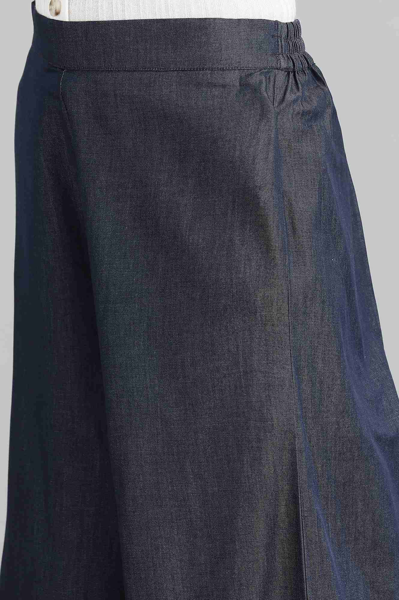 Blue Thread Embroidered kurta- Palazzo Pants