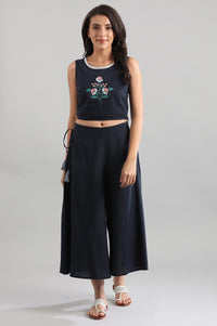 Blue Round Neck Set