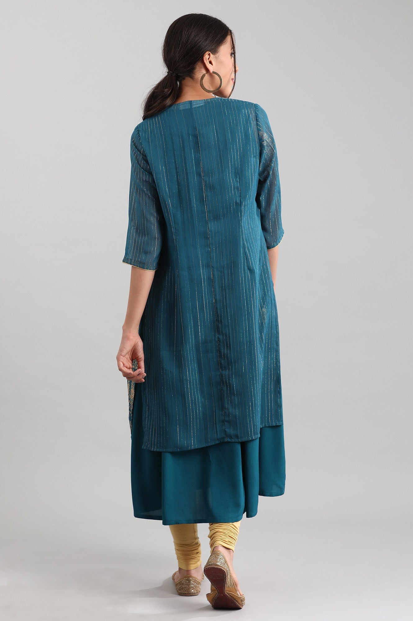 Blue A-line kurta