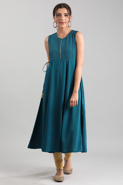 Blue A-line kurta