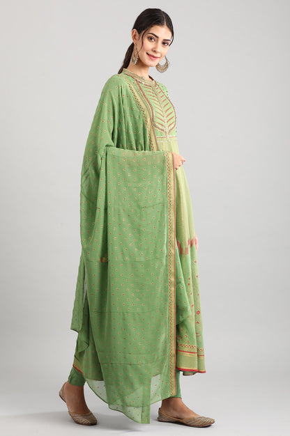 Green Round Neck kurta Set