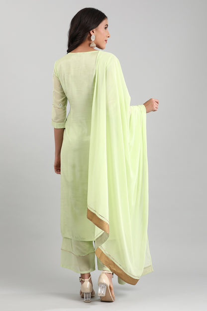 Green Round Neck kurta Set