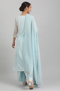 Blue Round Neck kurta Set