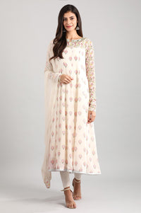 Off-White Round Neck kurta Set