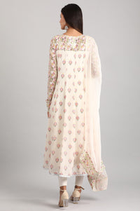 Off-White Round Neck kurta Set