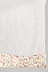 Off-White Round Neck kurta Set